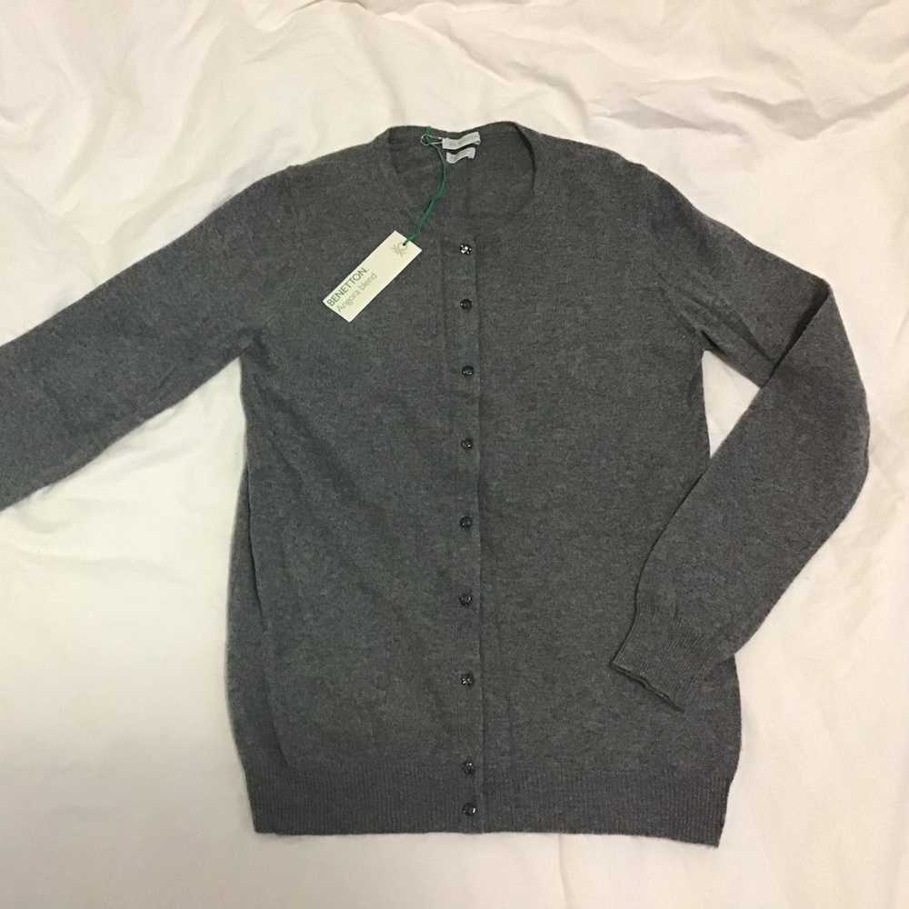 Benetton Angora Blend Cardigan (NWT)